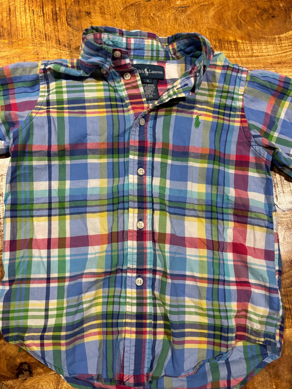 Ralph Lauren Boys Multicolor Plaid Button-Down Shirt